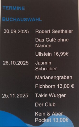 Programm Literatur-Cafe